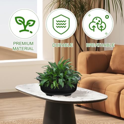 DOITOOL 2 Pcs Large Bonsai Pots 15 Inch Plastic Oval Training Planter with Drainage Holes Deep Tree Bowl for Succulent Nursery - Image 7