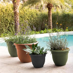 Bloem Ariana 20" Plastic Self-Watering Planter, Terra Cotta, 2-Pack - Image 2