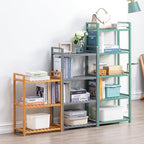Bamboo Shelf, 3-Tier Bookcase Storage Shelves, Small Book Rack Shelving Unit, Multipurpose Storage Display Shelf for Bathroom Kitchen Living Room Office (3T-27.95Inch) - Image 6