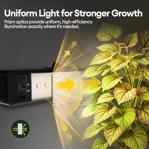 Maygrove Grow Lights for Indoor Plants, Tunable Spectrum 2FT LED Growing Lamp 28W (4 x 15W), T5 Grow Light Strip for Seed Starting, Vegetables, Linkable, Black, 4-Pack - Image 4