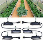 Owleye 12FT Outdoor Grow Lights LED String Plant Light, IP65 Waterproof, Full Spectrum, 120V, ETL Listed, 33.89 umol/s, Linkable Grow Light for Greenhouse & Outdoor Garden & Raised Bed (3-Bulbs)-2 Set by Owleye