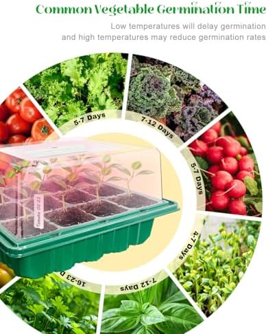 Seed Starter Tray with Grow Light (4x 24-LED), 4 Pack for Seed Starting - Image 5