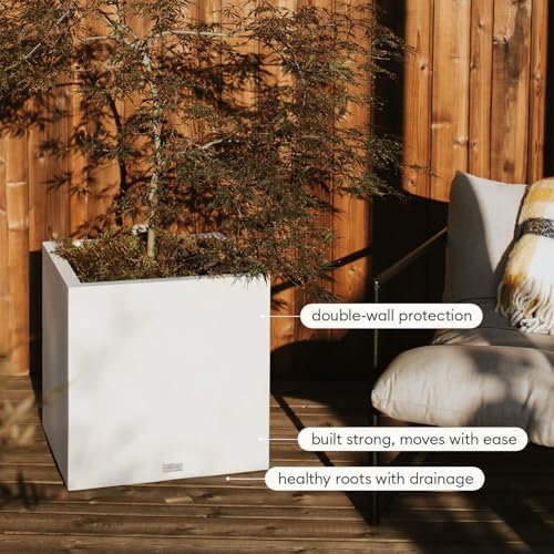 Veradek Block Series Cube Planter - Square Outdoor Planter - Image 6