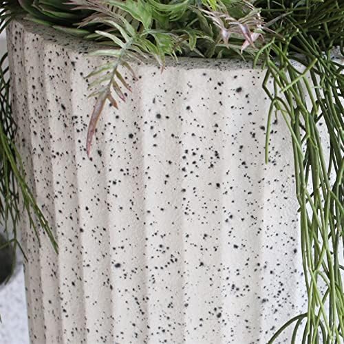 Flower Pot Garden Large Planters Creation Large Plant Pots, Flower Pots Outdoor Indoor, Round Decorative Flower Pots, Large Imitation Stone Decorative Patio Deck House Plants, Succulents, Flowers (Co - Image 3