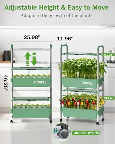 Growell 54 Pods Hydroponics Growing System Kit with Independent Water Pump - Image 5