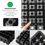 RooTrimmer 54 Cell Seed Starter Trays, 2.8" Deep Plug Flat Tray,10 Pieces Big Holes Germination Tray, Thick Durable Seedling Plastic Nursery Reusable Trays (11.14inch ×14.6 inch, 10-Pack) - Image 3