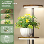 Corner Plant Stand with Grow Lights, 7 Tier Plant Stand Indoor (Round) - Image 3