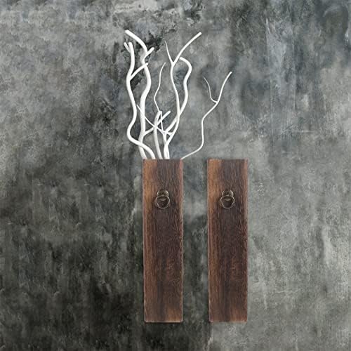 Wood Wall Pocket Vase Wood Wall Planter Hanging Vase Pocket Flowers Holder for Farmhouse Home Living Room Bedroom Decor Wooden - Image 4