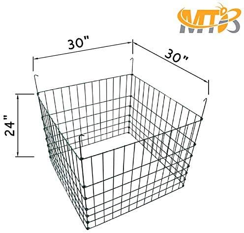 Garden Wire Compost Bin 30x30x24 inches, Green, Garden Bed Fencing - Image 2