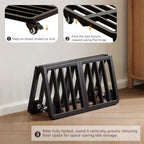 22" Metal Plant Caddy with Wheels 1 Pack Rolling Plant Stand, Black - Image 6