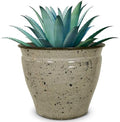 Headwind Robert Allen Riverside Collection – 14" Chamois Glazed Decorative Plant Pots Indoor with Drainage & Outdoor - Modern Flower Pot Weather-Resistant Lightweight Stone-Look Composite Planter by Headwind