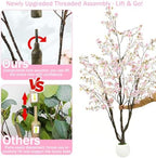 Caxchiling Artificial Cherry Blossom Tree 5FT, Pink Faux Floor Tree - Image 4