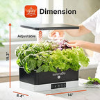 SereneLife Hydroponic Herb Garden 11 Pods, Indoor Growing System,Smart Indoor Plant System w/Height Adjustable LED Grow Light (Black) - Image 3