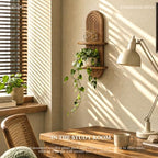 Plant Wall Shelf for Home Decor: Hanging Plant Shelf for Planter, Brown - Image 4