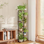 Bamworld Plant Stand 7 Tier Tall Shelf for Multiple Plants Brown - Image 6