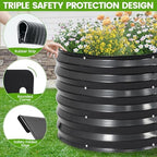 Galvanized Raised Garden Bed,4x2x1.4ft Planter Box for Deep Root Plant 3Pcs - Image 3