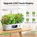 Ahopegarden Indoor Garden Hydroponics Growing System 12 Pods with LCD Touch Panel White & 52PCS Hydroponics Pods Kit - Image 4