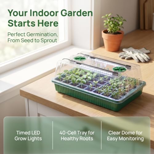 40-Cell Seed Starter Tray with Full Spectrum Grow Light - Image 3