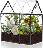 Geometric Plant Terrarium with Lid, House Succulent Terrarium Kit - Image 6