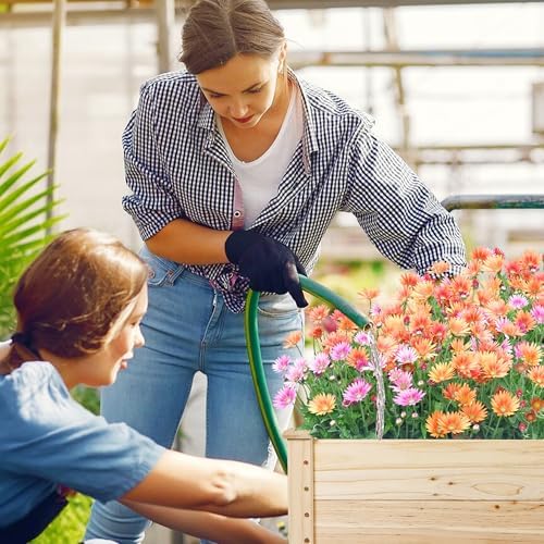 4 FT Outdoor Wooden Raised Garden Bed, Elevated Large Planter Box with Legs for Vegetable/Flower, Standing Growing Bed for Gardening/Backyard/Patio/Balcony, Natural - Image 3