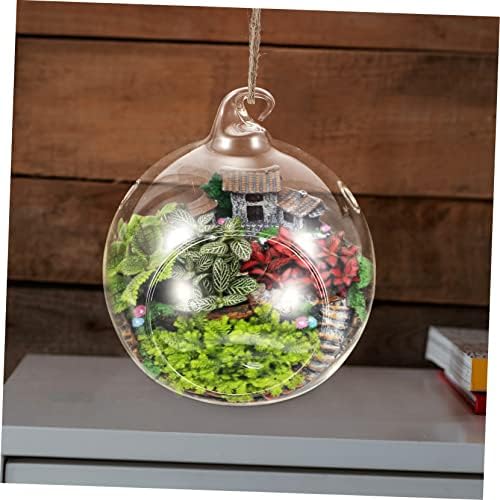 Happyyami 4pcs Hanging Glass Globe Terrarium Microlandscape for Indoor Decor Modern Design for Home Office Balcony and Garden - Image 5
