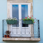 ETELI 6 Pack Deck Railing Planter Boxes Metal Hanging Window Boxes Planters - Image 6