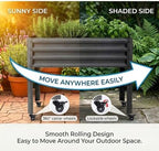 Rolling Raised Garden Bed 2'x 4' with Legs & Storage Shelf, 700 lb Capacity Elevated Planter Box for Vegetables, Flowers & Herbs, for Patio & Porch - Modern Gray - Image 4
