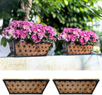 LaLaGreen Garden Wall Planter (16 in, 2 Pack) Black Patio Window Flower Box by L%C3%A1L%C3%A1Green