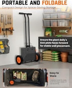 Plant Caddy with Wheels, 176Lbs Heavy Duty Plant Dolly Cart - Image 5