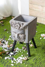 11" x 13" x 22" Greek God Statue Planter with Legs - Image 3