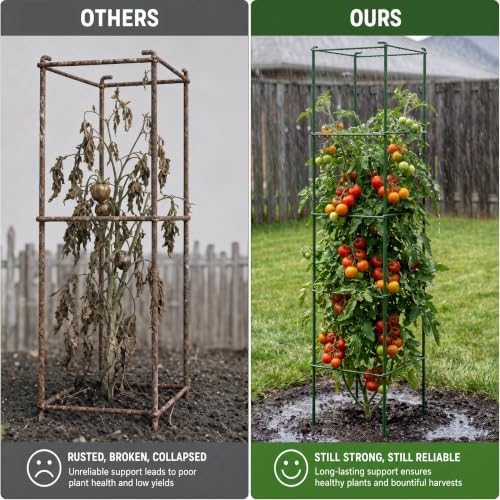 6-Pack 57inch Matal Tomato Cage for Garden Plant Support - Image 5