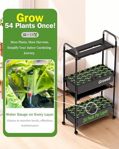 Growell 54 Pods Hydroponics Growing System Kit with Independent Water Pump - Image 6