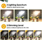 Wolezek Grow Lights for Indoor Plants Full Spectrum with Stand, 2 Pack - Image 3