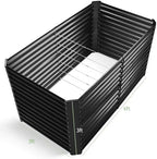 Land Guard 6x3x3ft Rectangular Galvanized Raised Garden Beds, Large-Capacity Metal Planter Box Outdoor, Durable Deep Raised Garden Bed 3ft Tall, Raised Beds for Gardening Vegetables, Dark Grey - Image 2