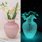 Large Size Wave Mouth Vases Luminous Handmade Glass Flower Vase - Image 6