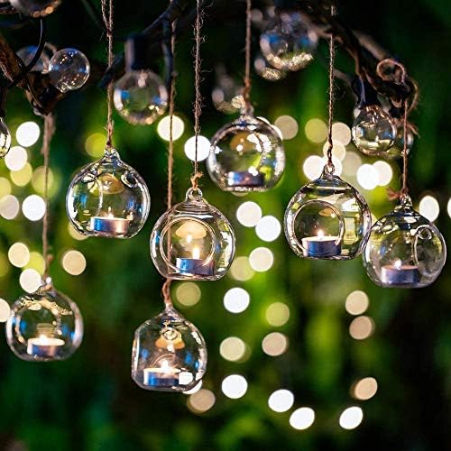 Set of 24 Wedding Hanging Glass Orbs, Glass Tea Light Terrarium, Globe Terrarium, Tea Light Holders, Wedding Decor Indoor Outdoor - Image 7