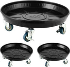 Planterhoma 3 Packs 16" Metal Plant Caddy with Wheels Extra-Large Rolling Plant Stand Heavy-Duty Plant Dolly with Casters Indoor Outdoor Wheeled Flower Pot Mover Rollers Garden Cart Trolley, Black by Planterhoma