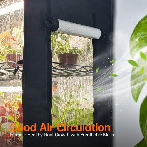 Bstrip Indoor Greenhouse with Grow Light Oxford Cover, 35.4x13.8x59in - Image 6