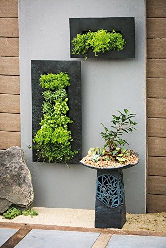 Evergreen Aged Zinc 12 Pocket Metal Wall Planter - Image 2