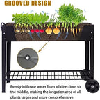 aboxoo Large Elevate 32" H Metal Raised Garden Bed with Wheels Legs Outdoor - Image 3