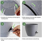 UOUZ 12inch 2Pack Large Self Watering Planters, Plastic Plant Pots with 60oZ Removable Deep Reservoir and Multi Mesh Drainage Holes for Indoor Outdoor Garden Plants and Flowers, Grey Speckles - Image 4
