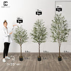 CAPHAUS 6FT Artificial Olive Tree Potted, UV Resistant Indoor Faux Plant - Realistic for Living Room, Office Decor, Housewarming Gift (72 Inch) - Image 3