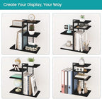 ELITEROO Desktop Bookshelf, 4 Tier Wood Desk Organizer Shelf, Tabletop Storage Shelf Rack for Office Supplies, Desk Decorations for Women Office, Rustic Black - Image 6