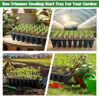 RooTrimmer 10 Pack 32 Cell Seed Starter Trays - Extra Deep 4.33" Plastic Nursery Trays, 20" x 10"，Fits Standard 1020 Flats - Image 5