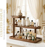 Brown Pine Wood Perfume Organizer, Perfume Display Vanity Storage Stand - Image 6