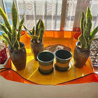 Repotting Mat Planting Mat Waterproof Foldable Garden Mat Garden Potting Pad for Flowerpot Transplanting Mixing Soil Plant Pruning Garden Tool(Orange 70x100CM Set) - Image 7