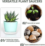 Plant Saucer, 7 Pack 8 10 12 14 15 Inch Durable Plastic Plant Trays for Pots, White & Black Round Plant Pot Saucers, Drip Tray for Indoor and Outdoor Garden (14", for 11 12 Inch Pot) - Image 3