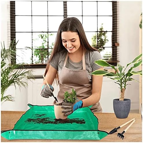 2Pcs Plant Repotting Mat for Indoor Gardening Plant Transplanting Mat Repotting Mat Kit for Watering Succulent Plants Transplanting Potting Mat Waterproof Folding (Size : 100 * 100cm) - Image 6