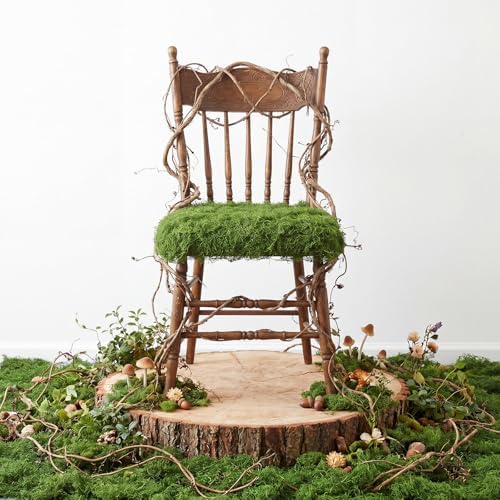 8 Artificial Moss Table Runner Halloween Enchanted Party Decor, Green - Image 6