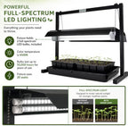 Gardener's Supply Company LED Sunlite Compact Tabletop Grow Light Garden | 2 Full-Spectrum LED Bulbs & 1 Tray Included | Aluminum Frame Houseplants Herbs Succulent & Seed Starting - Image 6
